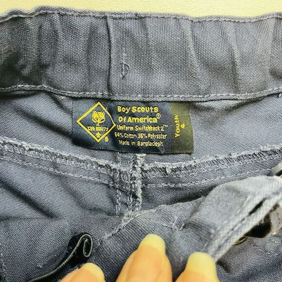 BSA Cub Scouts Switchback Shorts Youth 4 Navy Cargo Uniform Adjustable‎ *No Legs - Picture 3 of 6
